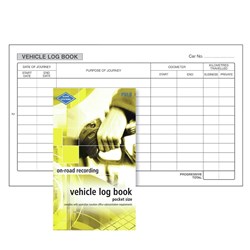 ZIONS POCKET VEHICLE LOG BOOK NO.PVLB PVLB 180x110mm