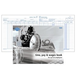 ZIONS TIME PAY & WAGES BOOK NO.500 500 Up To 6 Emp. 210x285mm