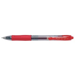 PILOT G2 RETRACTABLE GEL INK BALL PEN 0.7mm Red