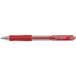 UNIBALL SN100 LAKNOCK RETRACTABLE BALLPOINT PEN 0.7MM FINE RED