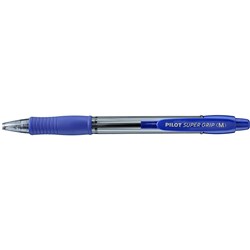 PILOT BPGP-10R-M SUPERGRIP RETRACTABLE BLUE