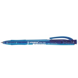 STABILO 308 RETRACTABLE BALLPOINT PEN BLUE