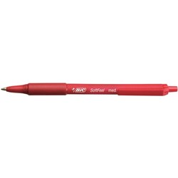 BIC SOFTFEEL RETRACTABLE MEDIUM RED