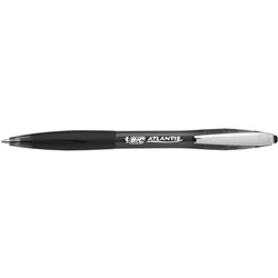 BIC ATLANTIS BALLPOINT PEN Retractable Black