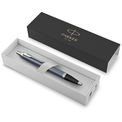 PARKER BALLPOINT IM CHROME TRIM MATTE BLUE PEN