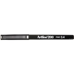 PEN ARTLINE 200 0.4 BLACK FINELINER