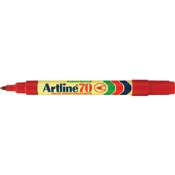 ARTLINE 70 PERMANENT MARKERS Med Bullet Red