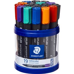 STAEDTLER 352 PERMANENT MARKER Lumocolor Assorted 19 colours