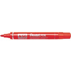 PENTEL N50 PERMANENT MARKERS Red