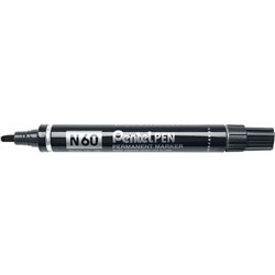 PENTEL N60 PERMANENT MARKERS Black