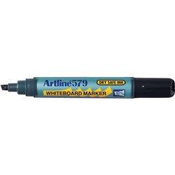 ARTLINE 579 DRYSAFE WHITEBOARD MARKER BLACK CHISEL TIP