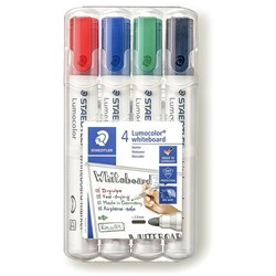 STAEDTLER 351 DRYSAFE WHITEBOARD MARKER 4 Assorted 351 WP4