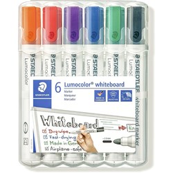 STAEDTLER 351 DRYSAFE WHITEBOARD MARKER 6 Assorted