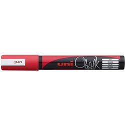 UNI CHALK MARKER 2.5mm Bullet Tip Red