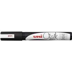 UNI LIQUID CHALK MARKER 2.5mm Bullet Tip Black