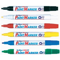 ARTLINE 400XF PAINT MARKERS Med Bullet Colours Assorted BX12