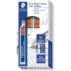 STAEDTLER MARS MICROGRAPH LEAD 2H 0.5mm Tube12 PK12