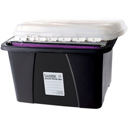 CRYSTALFILE ENVIRO PORTA BOX With 10 Files L490xW400xH285mm Black