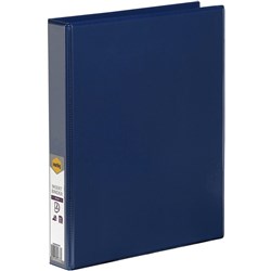 BINDER A4 2D 25MM INSERT BLUE