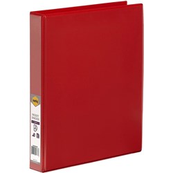 BINDER A4 2D 25MM INSERT RED