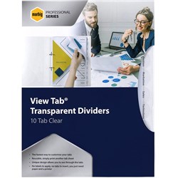 MARBIG DIVIDERS VIEW TAB 10 CLEAR