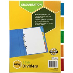 DIVIDERS A4 5TAB MAN WHITE INSERTABLE DIVIDERS A4 5TAB MAN WHI