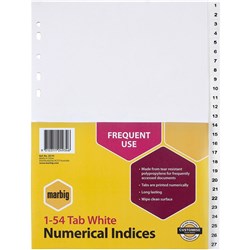 INDICES A4 PP 1-54 WHITE MARBIG ECH1