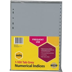 MARBIG INDICES PP A4 1-100 GREY