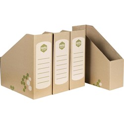 MARBIG MAGAZINE BOXES GREY PK4 260x105x280mm