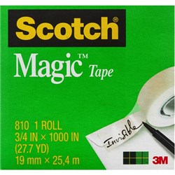SCOTCH 810  MAGIC TAPE 19x25 4PK PK4