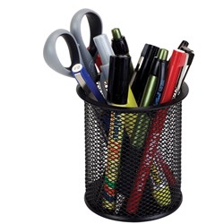 ESSELTE METAL MESH PENCIL CUP BLACK