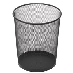 ESSELTE METAL MESH WASTE BIN BLACK 10LITRE