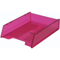 ITALPLAST DOCUMENT TRAY Multifit -Translucent Pink