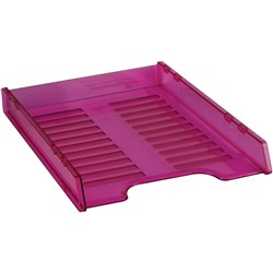 ITALPLAST DOCUMENT TRAY A4 Compact Multi Fit Tint Pink