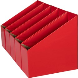 MARBIG BOOK BOXES Small Red Pack of 5