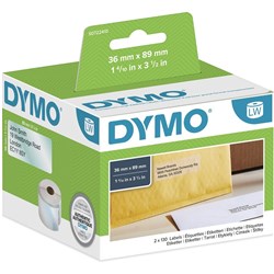 DYMO LABELWRITER LABELS Clear Plastic Address 36x89mmSD99013