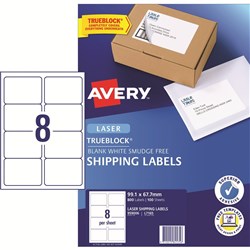 AVERY ADDRESS LASER LABELS L7165 8UP 99.1x67.7mm BX100