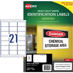 LABELS 63.5x38.1 H/D 21UP L7060 PK25