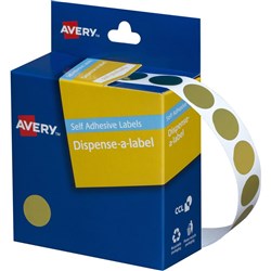 LABEL DOTS AVERY DMC14 14MM GOLD P1050