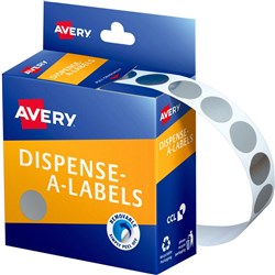 LABEL DOTS AVERY DMC14 14MM SILVER P1050