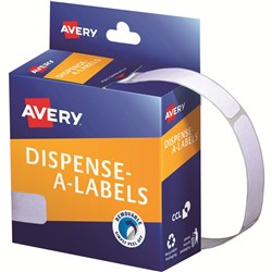 AVERY DISPENSER LABELS Rectangles DMR1349W 13x49mm White B550