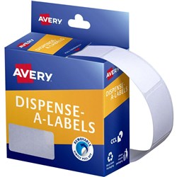 AVERY DISPENSER LABELS Rectangles DMR1936W 19x36mm White B450