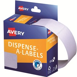 AVERY DISPENSER LABELS Rectangles DMR2449W 24x49mm White B325