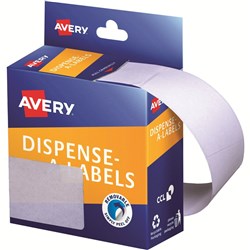 AVERY DISPENSER LABELS Rectangles DMR4463W 44x63mm White B150