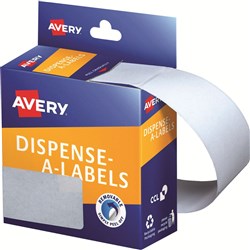 AVERY DISPENSER LABELS Rectangles DMR7627W 76x27mm White B180