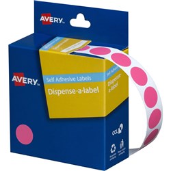 LABEL DOTS AVERY DMC14 14MM PINK P1050