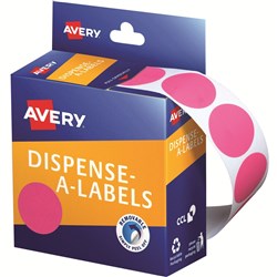 LABEL DOTS AVERY DMC24 24MM PINK PK500