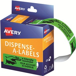 AVERY ACCOUNT REMINDER LABELS - FRIENDLY REMINDER DMR1964R4 19X64MM B125