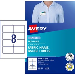 AVERY L7418 SILK NAME LABELS 8UP PK10