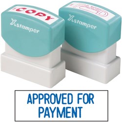 XSTAMPER - 1 COLOUR - TITLES A-C 1025 Approved For Payment Blue